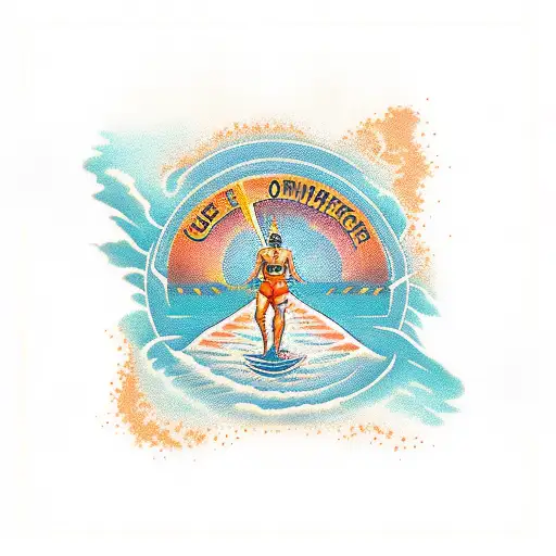 Orange Afternoon Beach With Deep Meaning Of Life