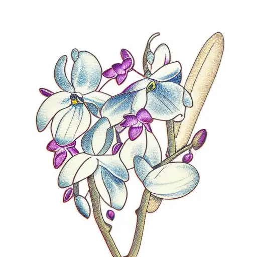 Delicate Orchid With Branch