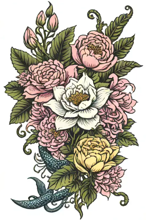 Snake Water Lily Larkspur Gladiolus Poppy Chrysanthemum Peonies Holly Nacissus