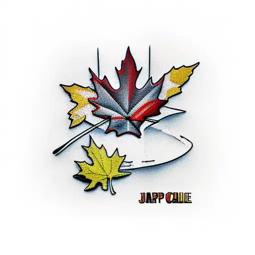 A Maple Leaf Representing Canada Mixed With Brazilian Culture