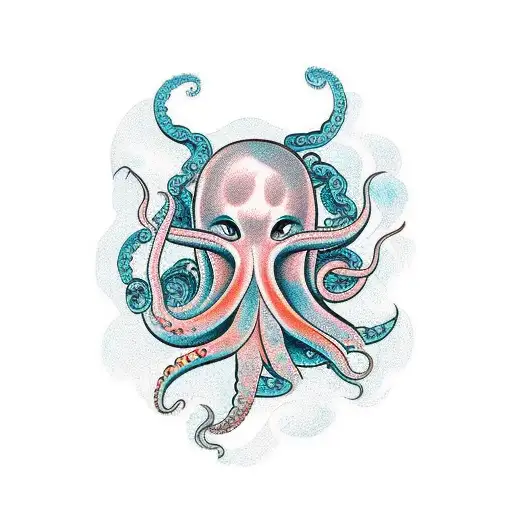 Girl Face With Octopus