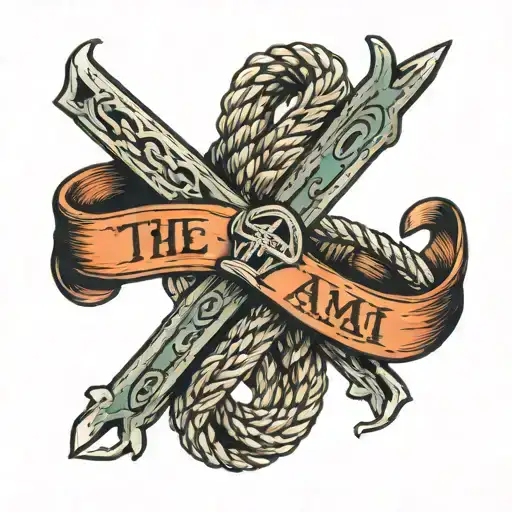 The Word Amavi Stranded With Ropes