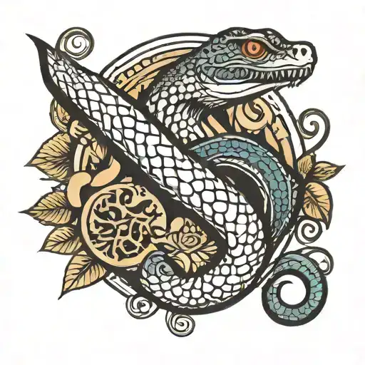 Hearth Rounded By Snake