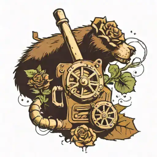 Saw Movie Reverse Bear Trap With Flowers