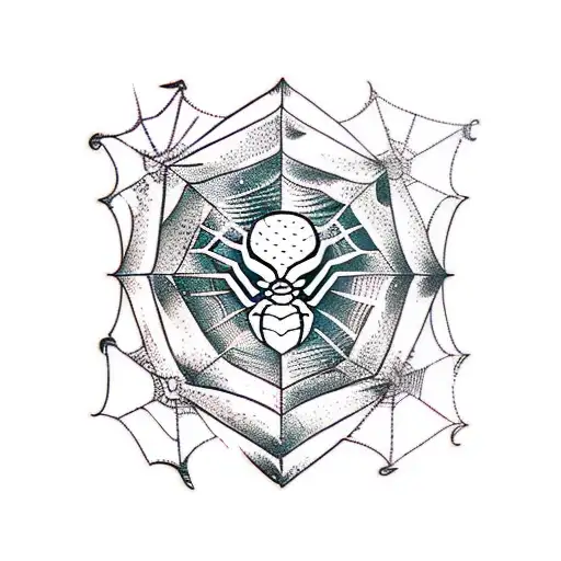 Spiderweb With Scorpio Symbol