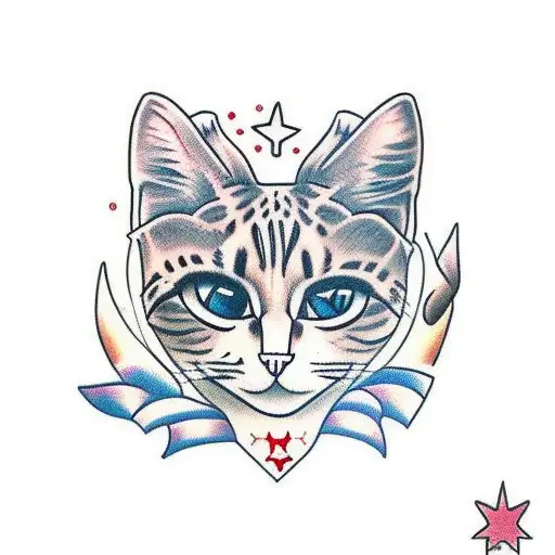 Standing Cat With Milk