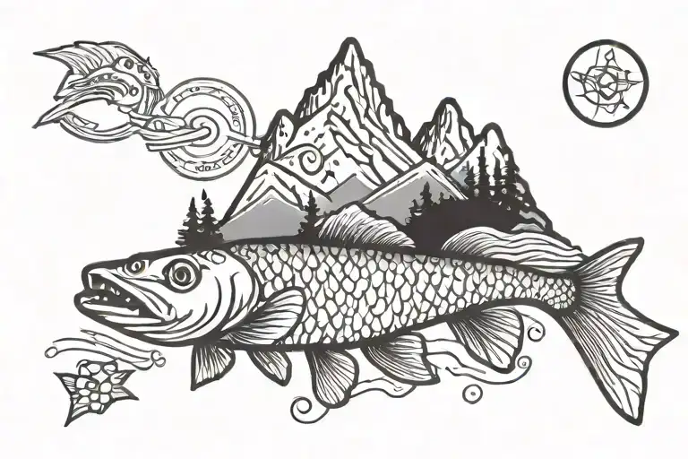 Fish And Mountains Inside