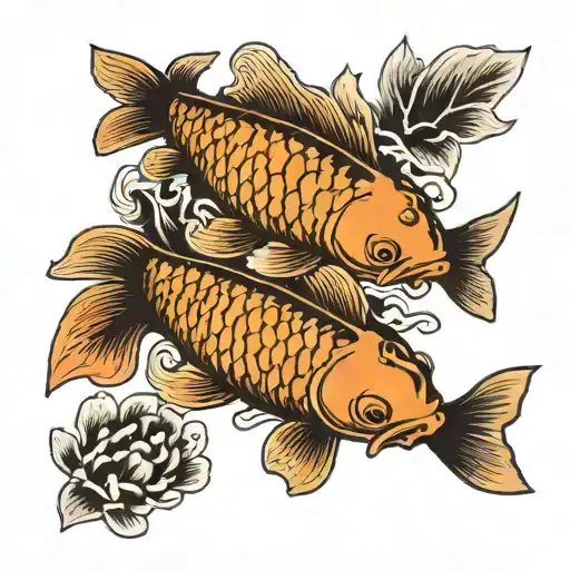 2 Koi Fish And Scorpion