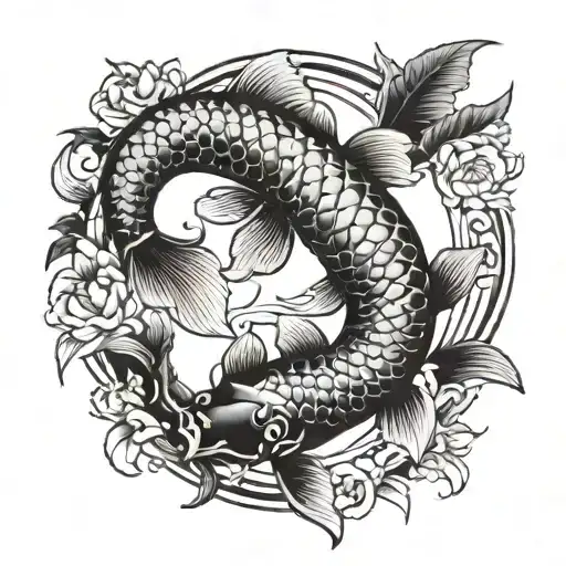 Koi Fish And Scorpion