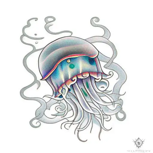 Jellyfish With Diamond Black