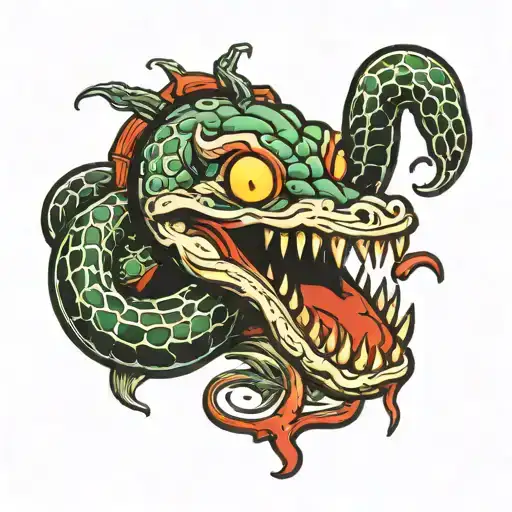 Poisonous Snake That Eats A Smiling Clown
