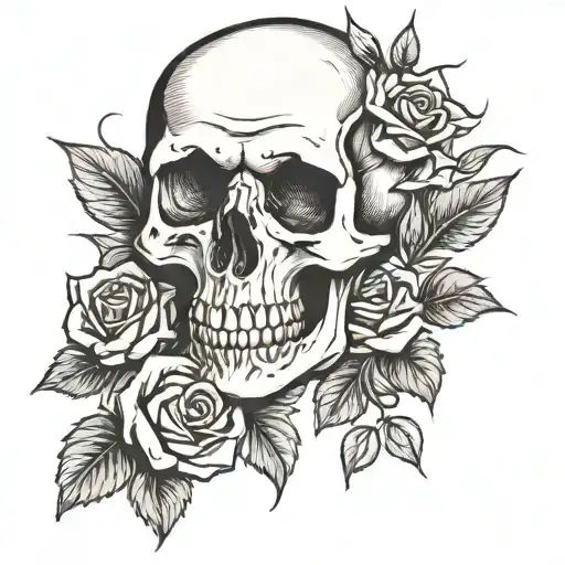 Skull And Roses