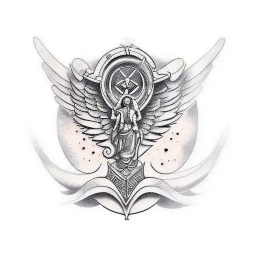 Wing In The Style Of Carved Greek Sculpture