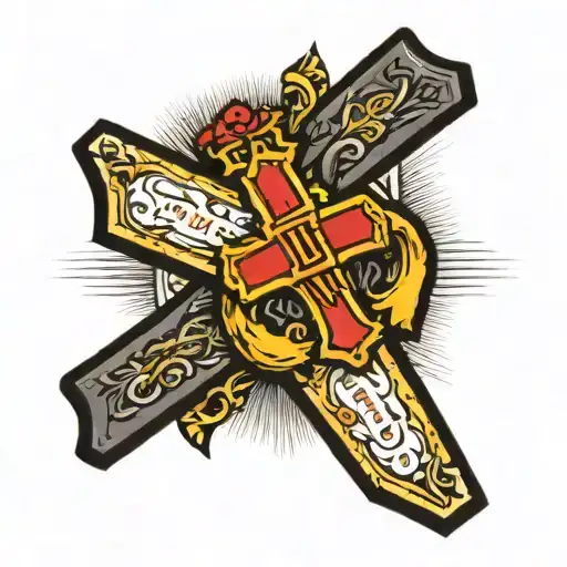 A Cross With A Bible Verse