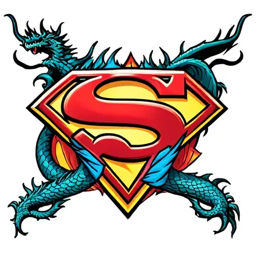 Superman Logo Dragon Wrapped