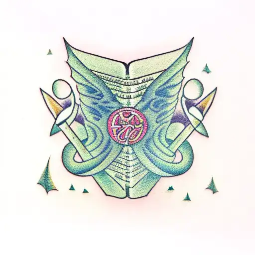 A Magical Book With Intricate Runes And Symbols