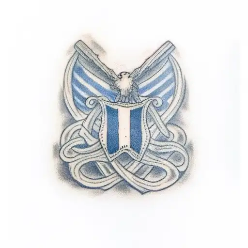 Design A Traditional Tattoo Featuring The Scottish Flag And The American Flag Intertwined