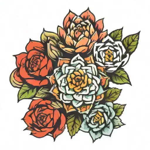 Flower Crown Of Echeveria