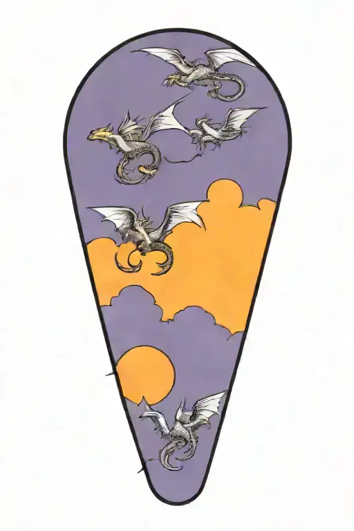 3 Dragons Flying Together