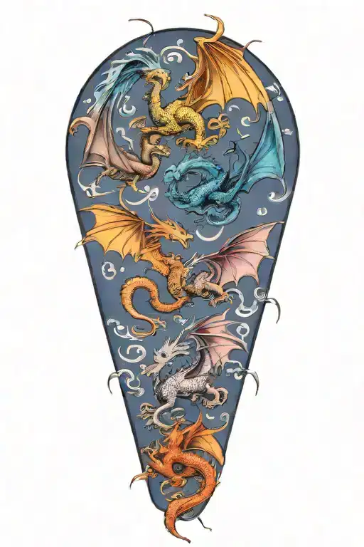 3 Dragons Flying Together