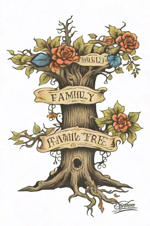 Family Tree With Names Incorporated