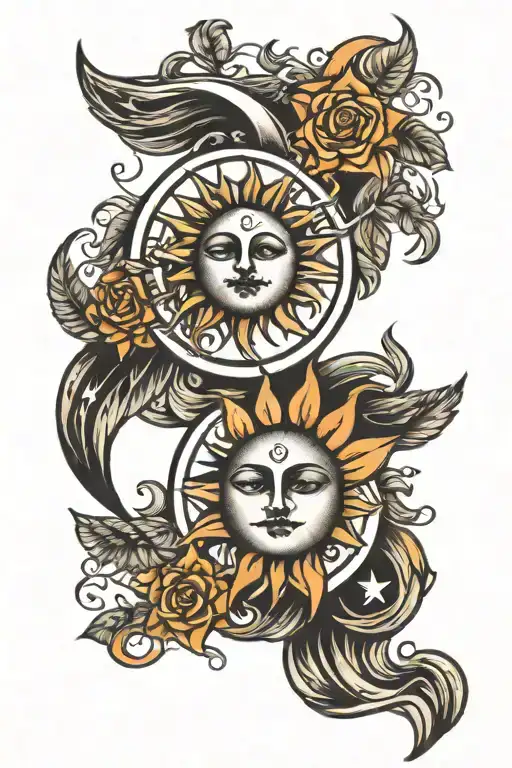 Sun And Moon Intertwined