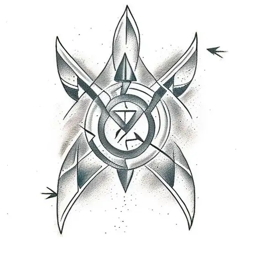 Arrow With Water Around