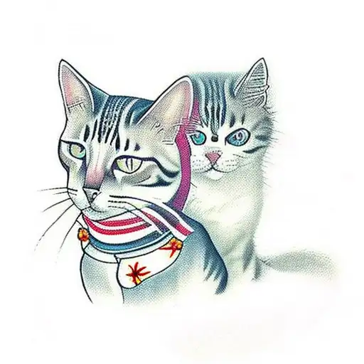 Russian Prison Tattoo Of Woman And Cat