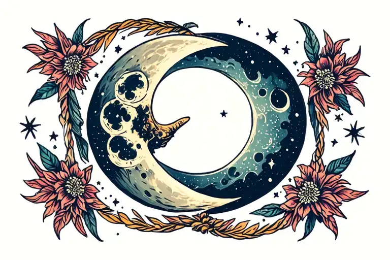 Moon Merging Together