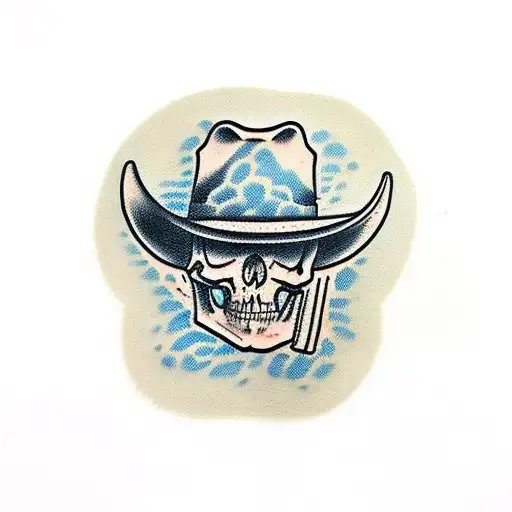 Cowboy Hat With Skull