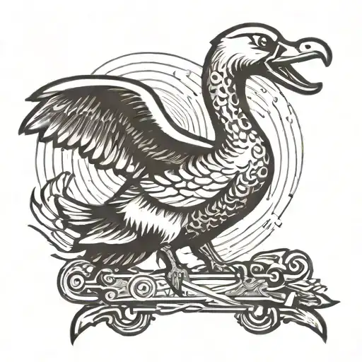 Goose Holding A Sword