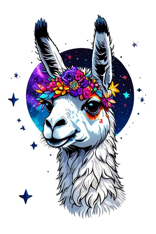 Larry The Llama Fortnite Galaxy Stars Moon Surrounded
