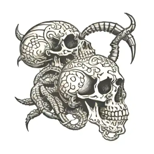 Skull And Scorpion