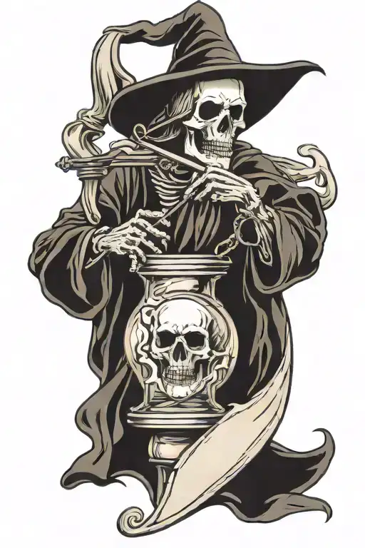 Momento Mori Hour Glass Grim Reaper