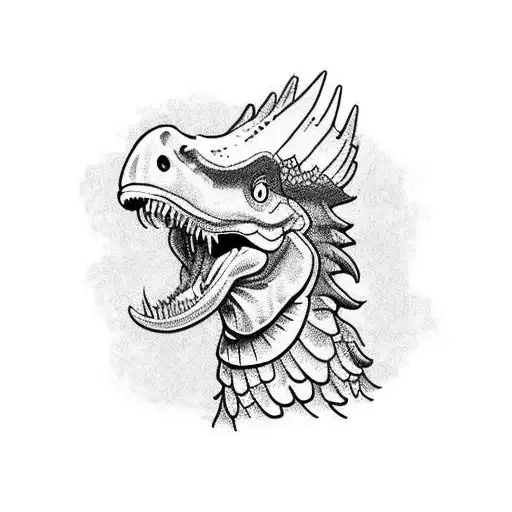 Rooster Riding T Rex Dinosaur