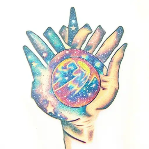 Hand And Galaxy