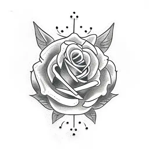 Black And Gold Roses On The Background And A Cross In Front Of Them