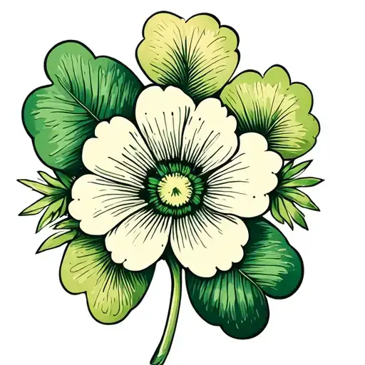 Lis Flower Inside Shamrock