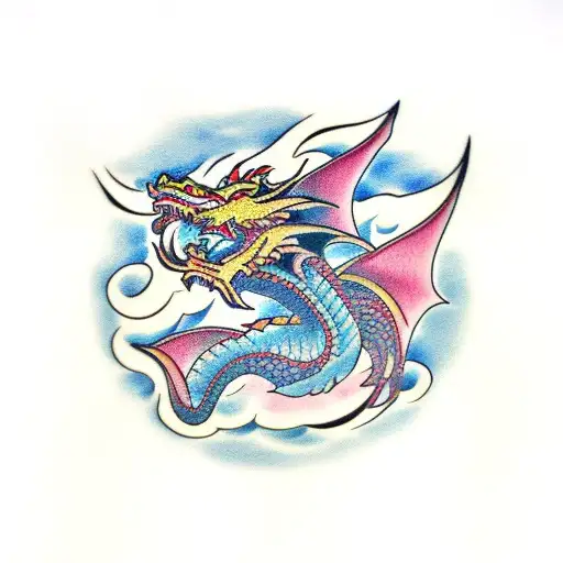 Dragon With Japanese Words
