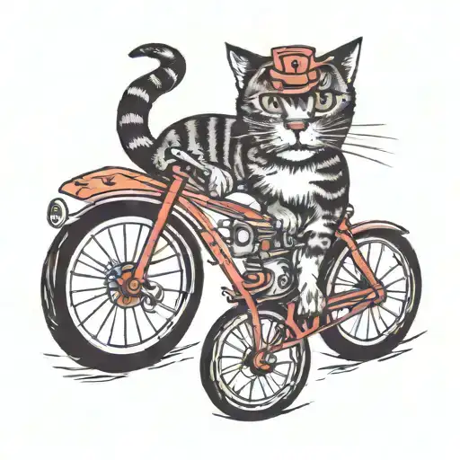 Cat On A Bicycle