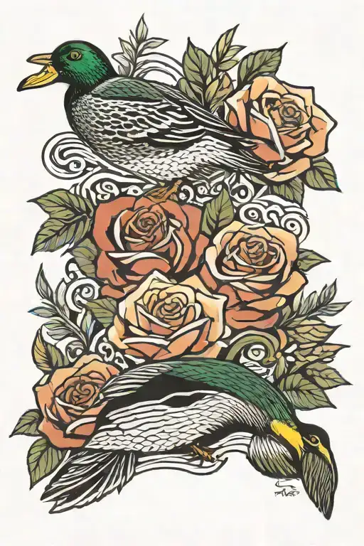 My Dad Roses And A Mallard Train