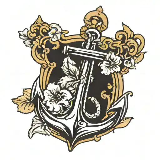 Fleur De Lis And Anchor