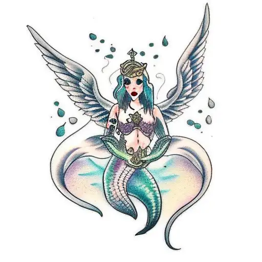 Mermaid Mix With Lady Of Justice