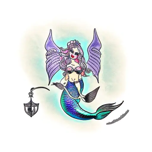 Mermaid Bottom Half Mix With Lady Of Justice Body