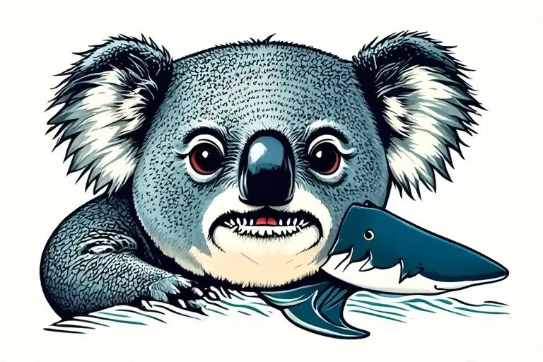 Koala With Shark Face And A Whale Tale