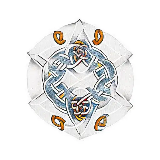 Turks Head Knot Band With Celtic Knot Bull