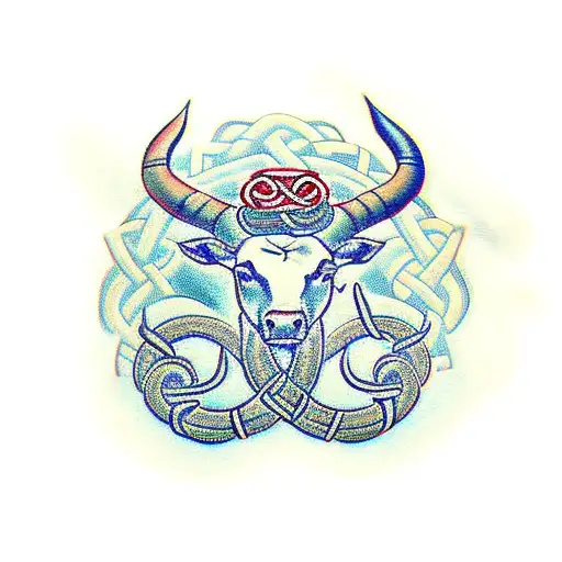 Turks Head Band With Celtic Bull