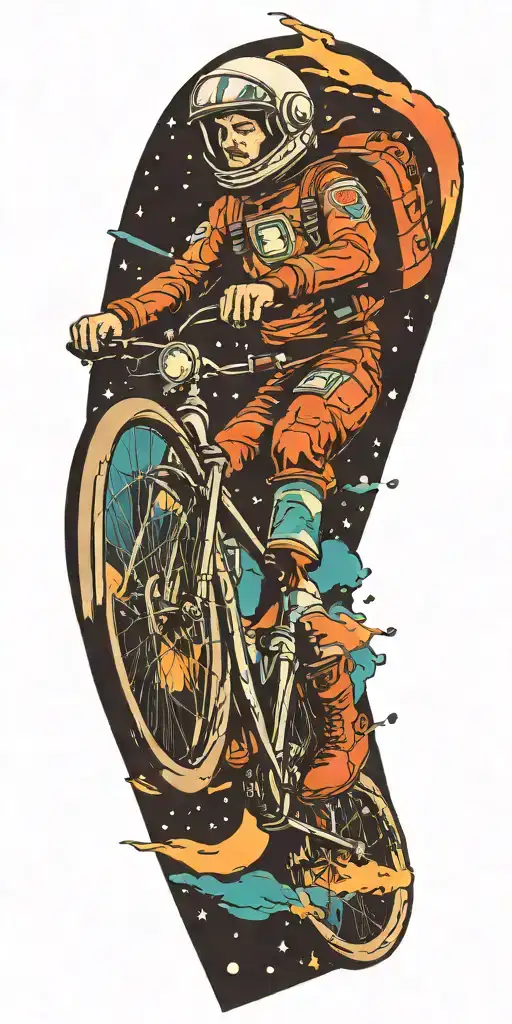 Bicycling In Space Themed