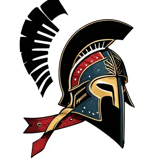 Spartan Helmet With Bbj Belt Jiu Jitsu Belt Wrapped