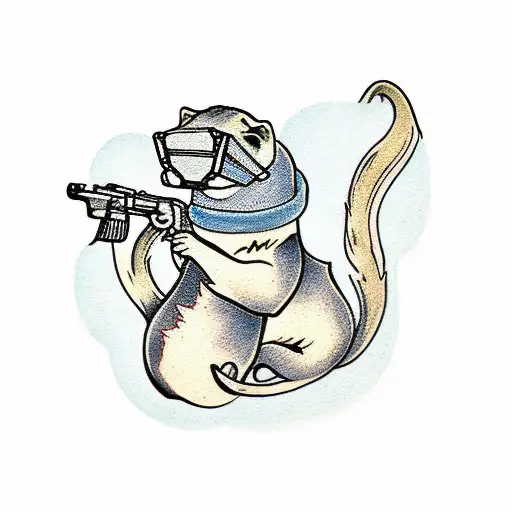 Ferret With A Gun